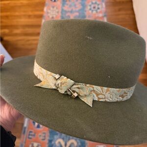 Eric Javits Sage Hat with Floral Accent